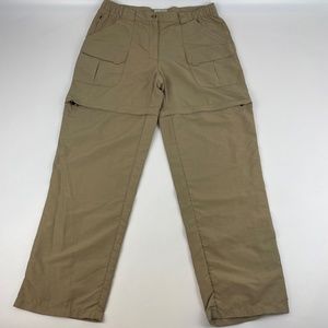 L.L. Bean Women's Size M x 29 Convertible Pants Nylon Hiking Beige